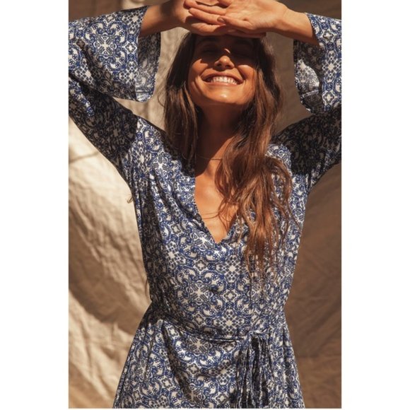 Lulus Mandala Daydream Blue Print Maxi Dress - Picture 3 of 9